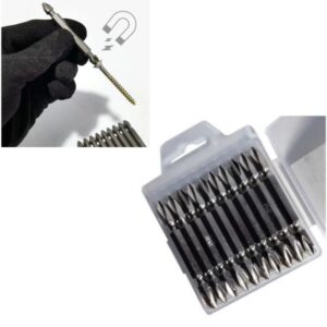 Jogo Bits Philips Parafusadeira 65mm 10 Pçs Imã Potente Ph2