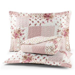 Colcha Casal Padrão Estampada Dupla Face Bouti Microfibra – 03 peças