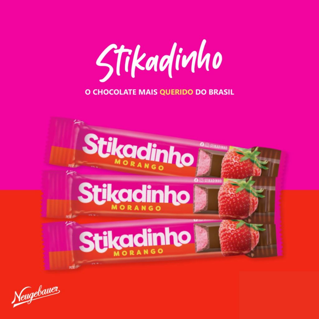 Chocolate Stikadinho Morango C/32unidades Neugebauer