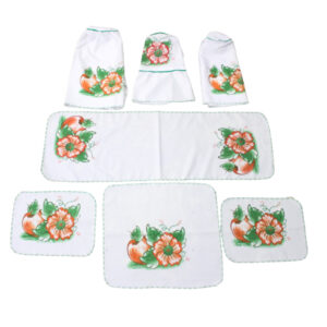 Conjunto Kit de Cozinha Jogo de Capas C/ 7 Peças Estampado Decoração Elegante