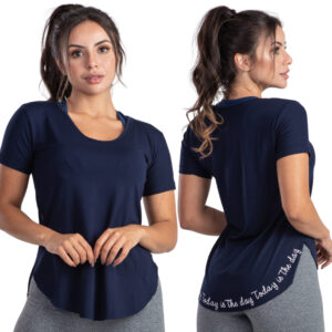 Blusa Tapa Bumbum Academia Fitness Long Line Comprida Frases Leve Respirável Treino Corrida Karina