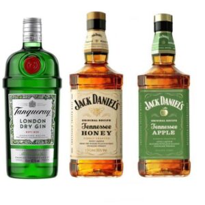 Whisky Jack Daniels + Gin Tanqueray Combo 3uni