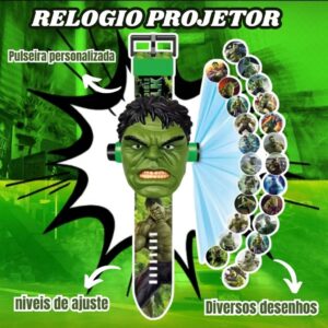 Kit Ovo De Páscoa Hulk 250gr Infantil Relogio Projetor Vingadores