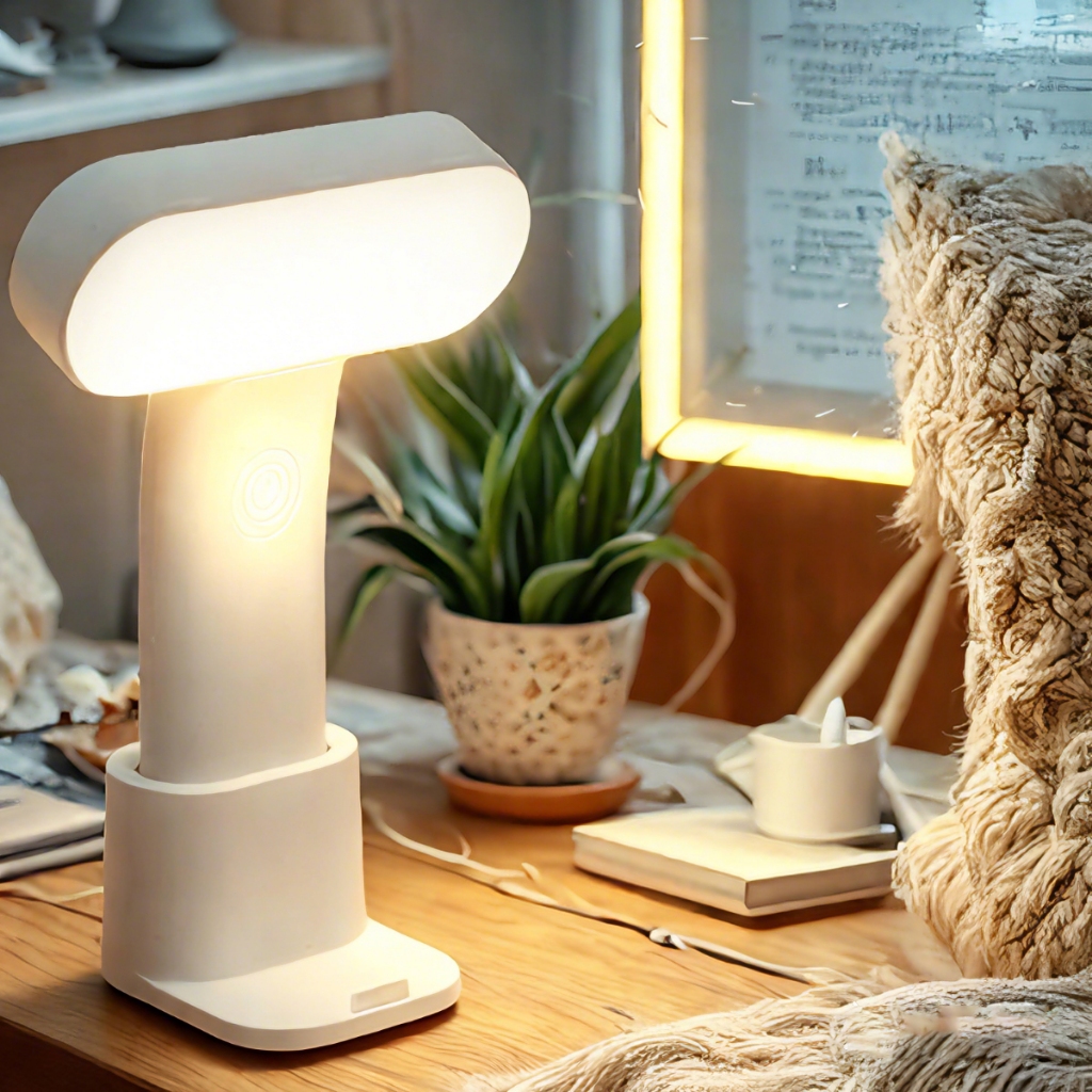 Luminária De Mesa Abajur Recarregavel Led USB Portátil Sem Fio Lâmpada Para Quarto