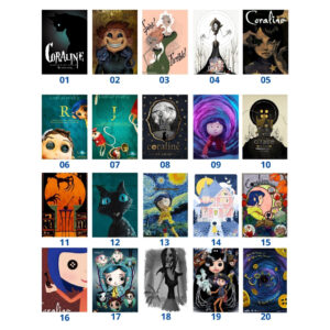 CORALINE 14x20cm Quadro Decorativo Mdf Placa Decoração