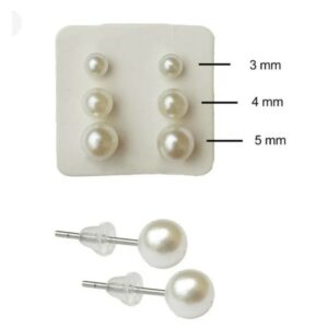 Brinco de Pérola ,3 pares Estilos Brincos Pérolas, Brincos Para Mulheres Meninas-Bijuteria