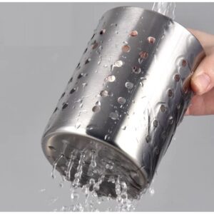Escorredor De Talheres Porta Talher Aço Inox Vazado Cozinha