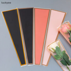 luckyeo 50pcs Mangas De Rosa Simples Saco De Embrulho De Flores Celofane Transparente Para O Dia De Valene TQ