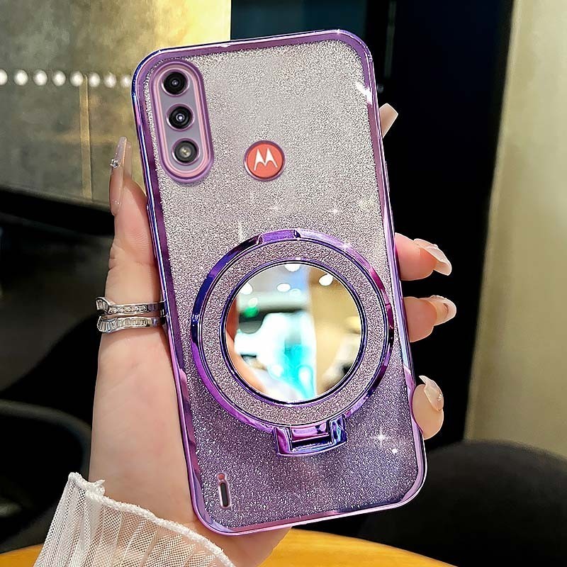 Caixa Do Telefone Motorola Moto E7 Plus E7 Power E7i Espelho À Prova De Choque Magnético De Sucção Tampa Da Transparente